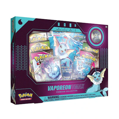 Poké TCG Vaporeon V VMAX Premium Collection Box (UK Version)