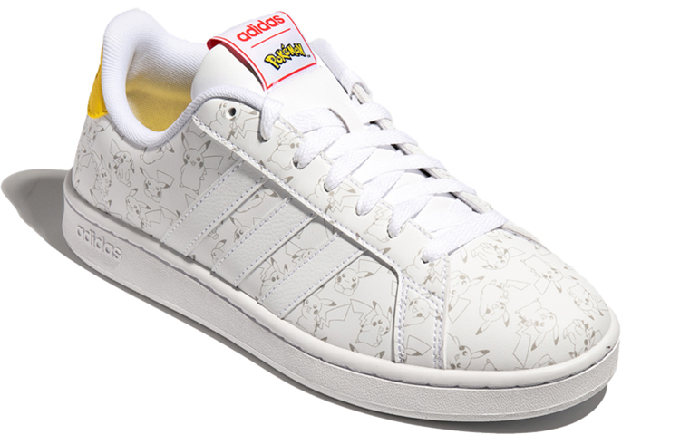 Lookbook POKEMON x adidas neo GRAND COURT 寶可夢 Pokemon 聯名款 皮卡丘 板鞋 男女通用 白黃