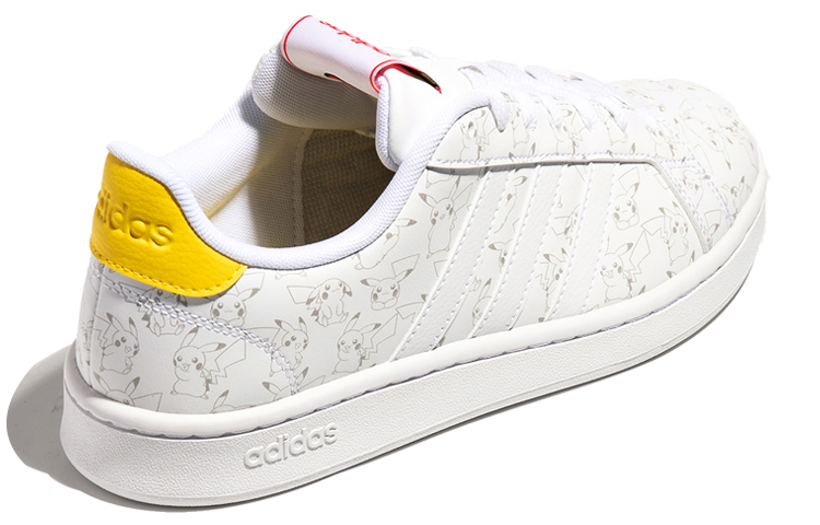 Shop POKEMON x adidas neo GRAND COURT 寶可夢 Pokemon 聯名款 皮卡丘 板鞋 男女通用 白黃