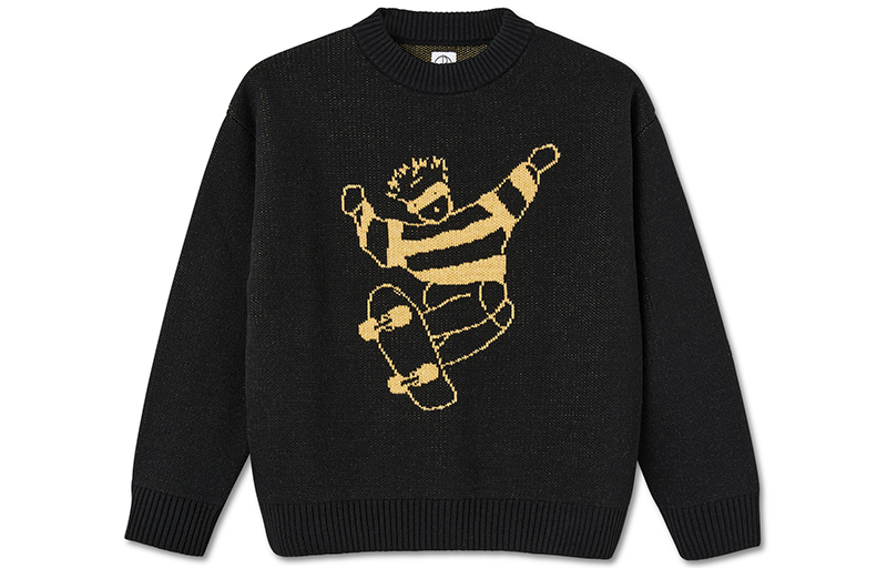 Polar Skate Co. Crewneck Sweater Knit Wool Skateboard Pattern Unisex Pullover PSCSP21086