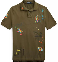 Polo Ralph Lauren All-Over Print Short-Sleeve Polo Shirt Green 710904459-001 Polo Ralph Lauren All-Over Print Short-Sleeve Polo Shirt Green 710904459-001
