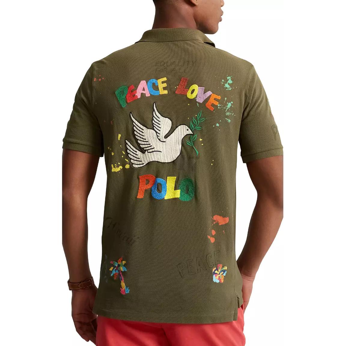 Polo Ralph Lauren  All-Over Print Short-Sleeve Polo Shirt Green 710904459-001 圖 4