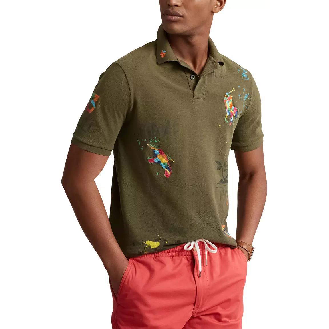 Polo Ralph Lauren  All-Over Print Short-Sleeve Polo Shirt Green 710904459-001 圖 5