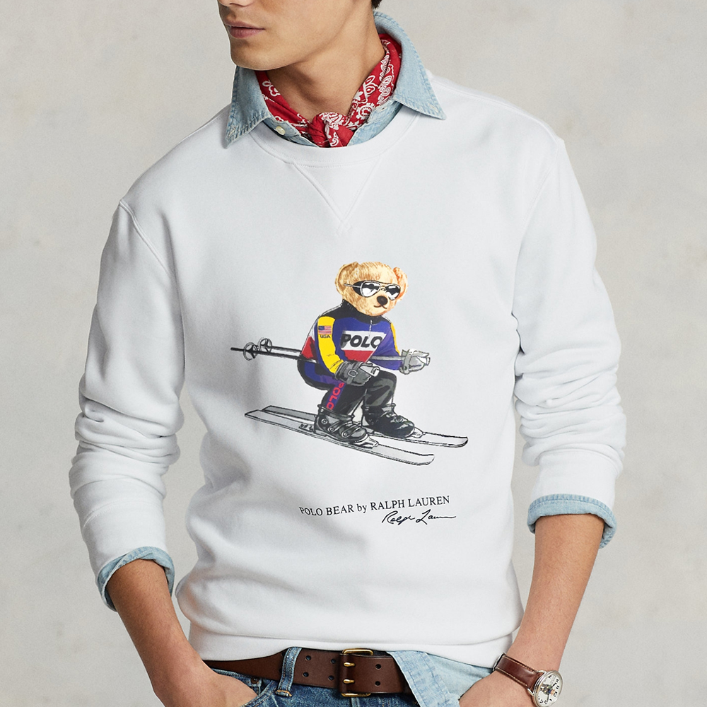 Lookbook Polo Ralph Lauren Baju Sweatshirt Long Sleeve Cetakan Animal Alphabet. 710852455-008