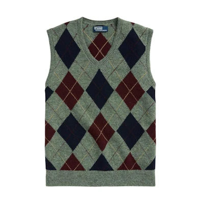 Polo Ralph Lauren Argyle Knit Wool Vest Multicolor Casual Sweater Vest MNPOSWE1CM20056-300