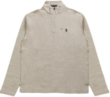 Polo Ralph Lauren Beige Jacquard Embroidered Long Sleeve Polo Shirt 710964531-005 Polo Ralph Lauren Beige Jacquard Embroidered Long Sleeve Polo Shirt 710964531-005