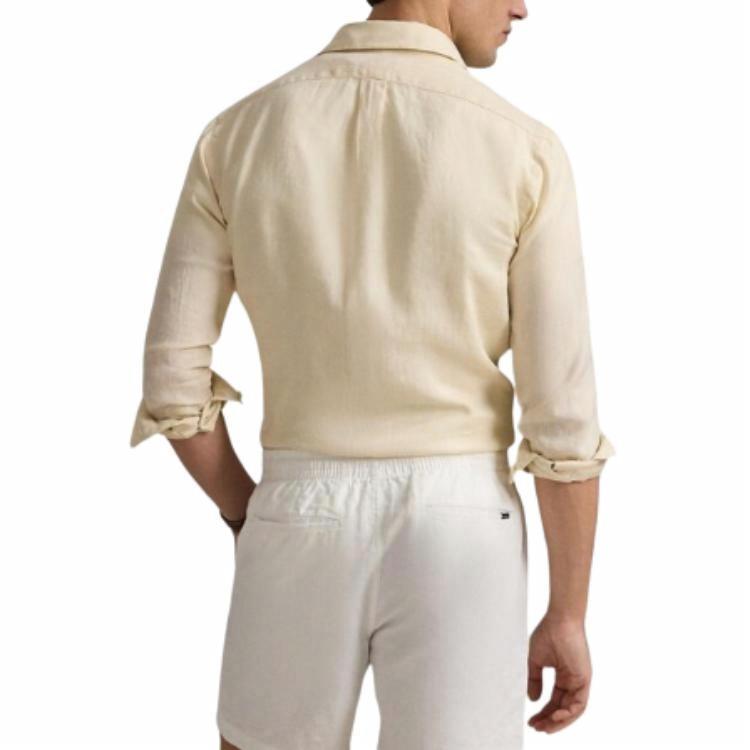 Polo Ralph Lauren  Beige Slim Fit Long Sleeve Shirt with Logo Embroidery 710968915-005 圖 3