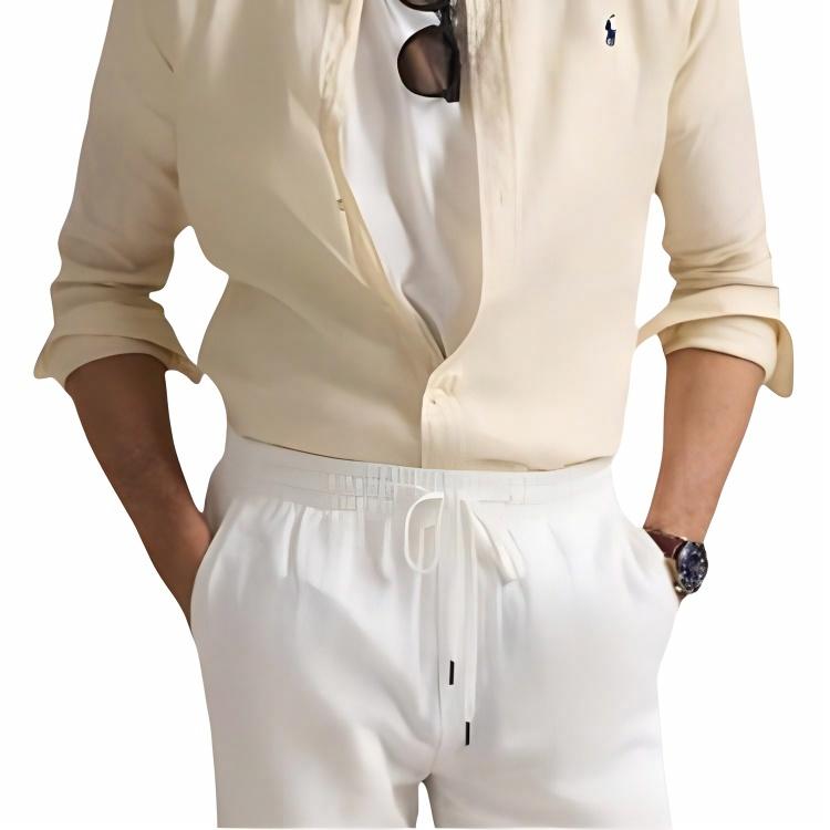 Polo Ralph Lauren  Beige Slim Fit Long Sleeve Shirt with Logo Embroidery 710968915-005 圖 6