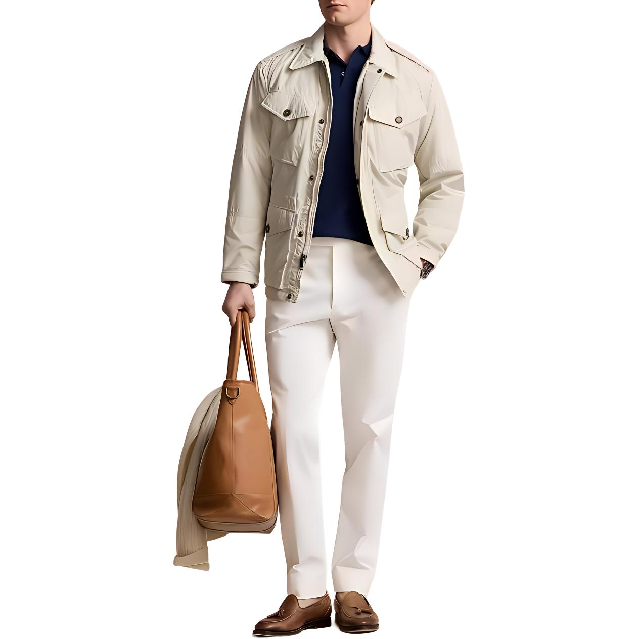 Polo Ralph Lauren  Beige Solid Zip-Up Collared Long-Sleeve Jacket 710818787-007 圖 2