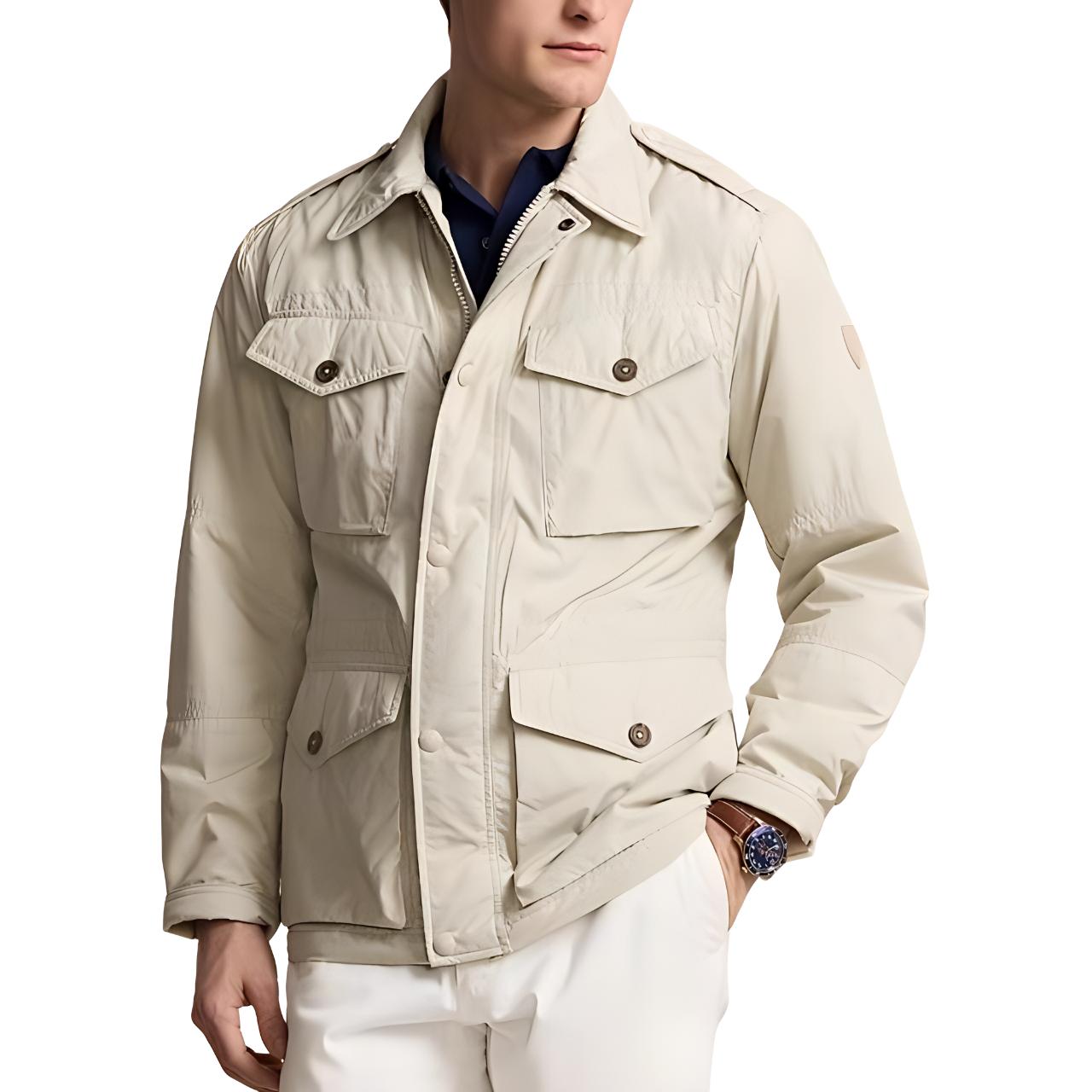 Polo Ralph Lauren  Beige Solid Zip-Up Collared Long-Sleeve Jacket 710818787-007 圖 3