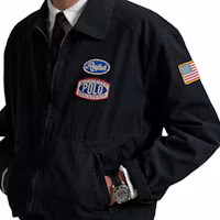 Details for Polo Ralph Lauren 黑色棉質印花賽車外套 710970586-001
