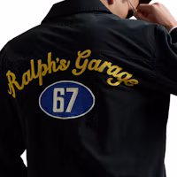 Sizing Polo Ralph Lauren 黑色棉質印花賽車外套 710970586-001