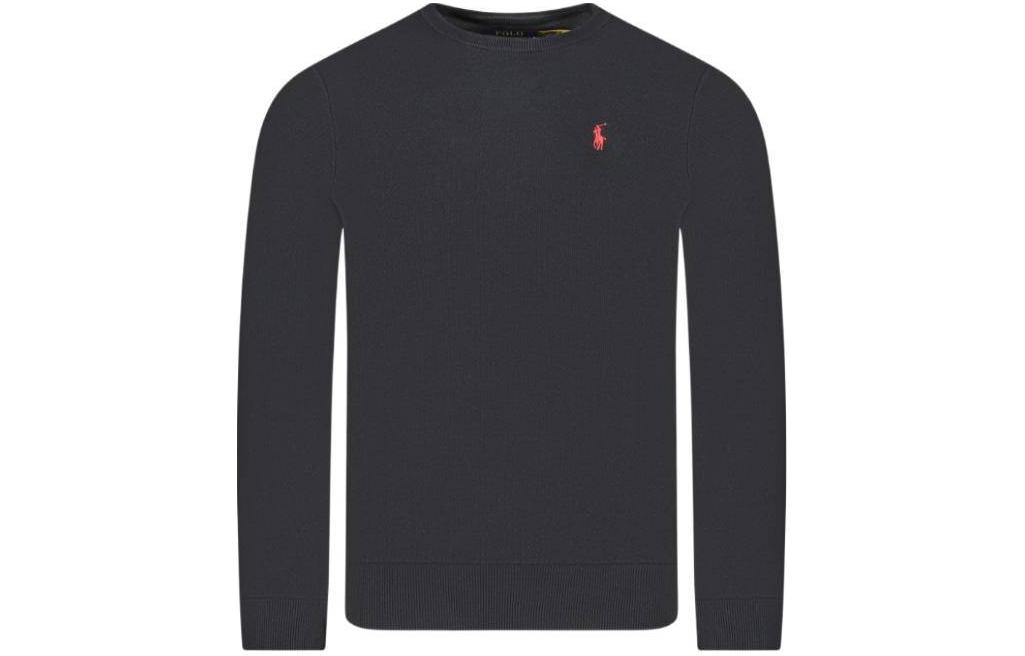 Polo Ralph Lauren  Black Crewneck Long Sleeve Cotton Sweatshirt with Graphic. 710918163-003