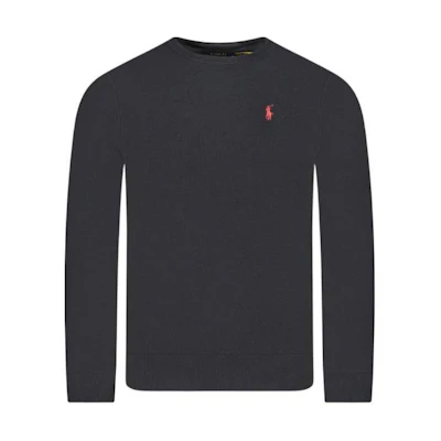 Polo Ralph Lauren Black Crewneck Long Sleeve Cotton Sweatshirt with Graphic. 710918163-003