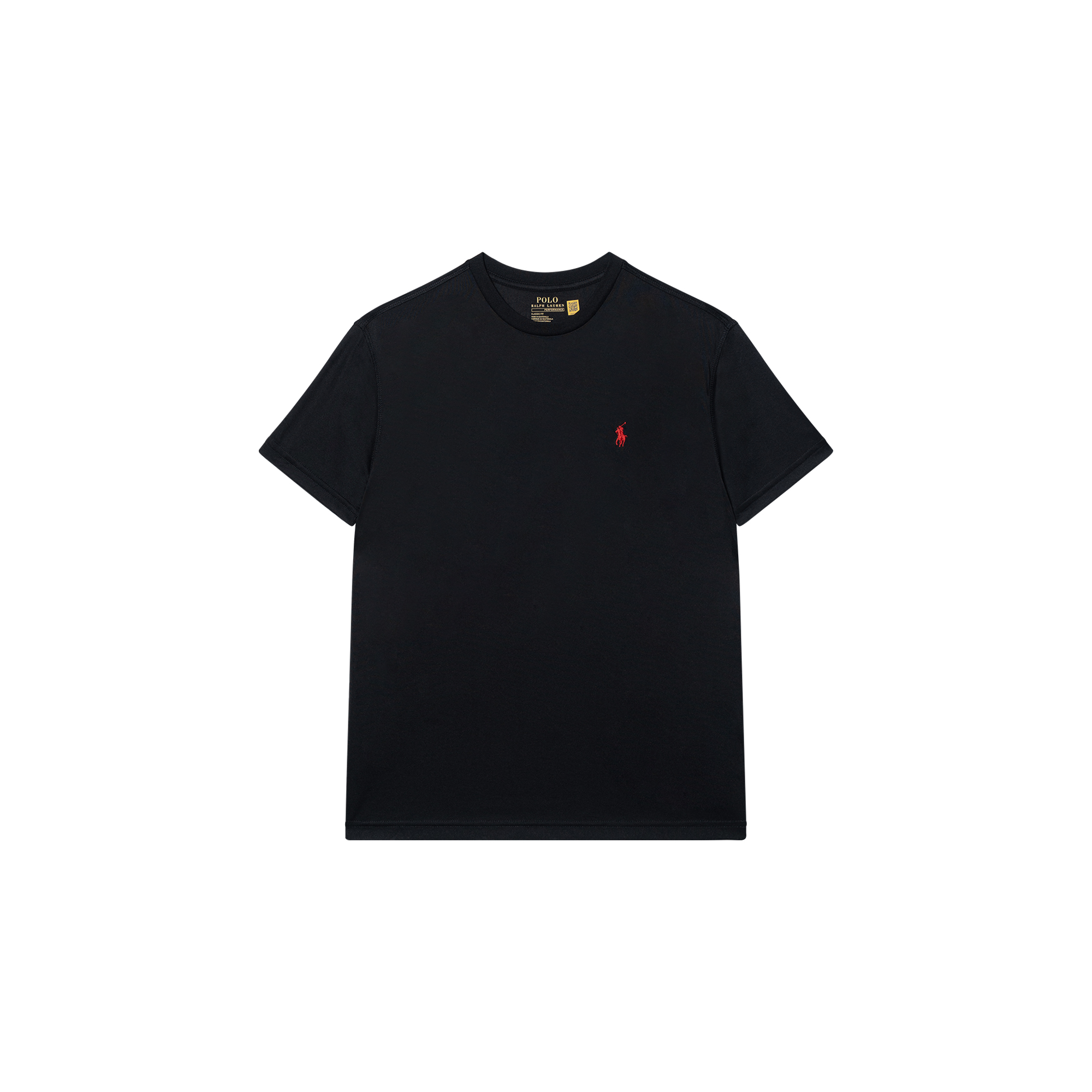 Polo Ralph Lauren  Black Crewneck Short Sleeve T-Shirt Solid Color 710865767-001