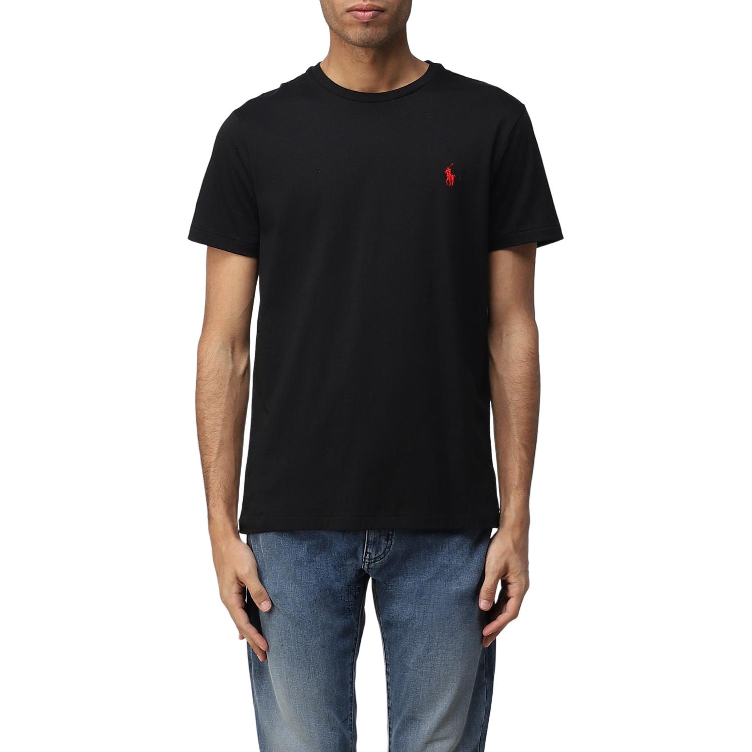 Purchase Polo Ralph Lauren 黑色圆领短袖T恤纯色款式 710865767-001