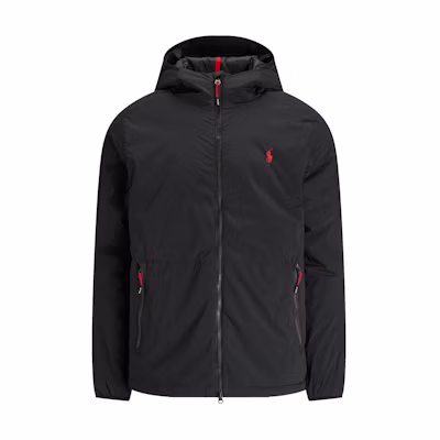 Polo Ralph Lauren Black Half-Zip Mock Neck Jacket with Drawstring Hem. 710938531-002