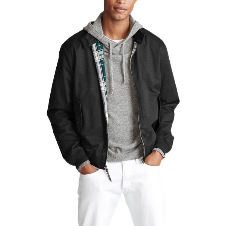 Polo Ralph Lauren  Black Harrington Jacket with Logo Print and Button Collar. MNPOOTW16020157-001 圖 4