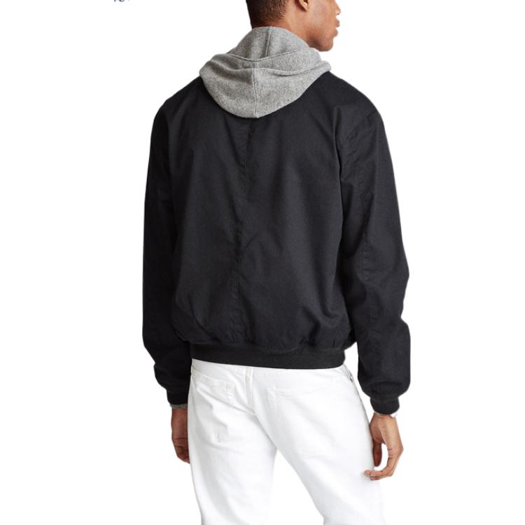 Polo Ralph Lauren  Black Harrington Jacket with Logo Print and Button Collar. MNPOOTW16020157-001 圖 5