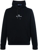 Polo Ralph Lauren Black Hoodie with Logo Embroidery Long Sleeve Casual Wear 710936586-001 Polo Ralph Lauren Black Hoodie with Logo Embroidery Long Sleeve Casual Wear 710936586-001