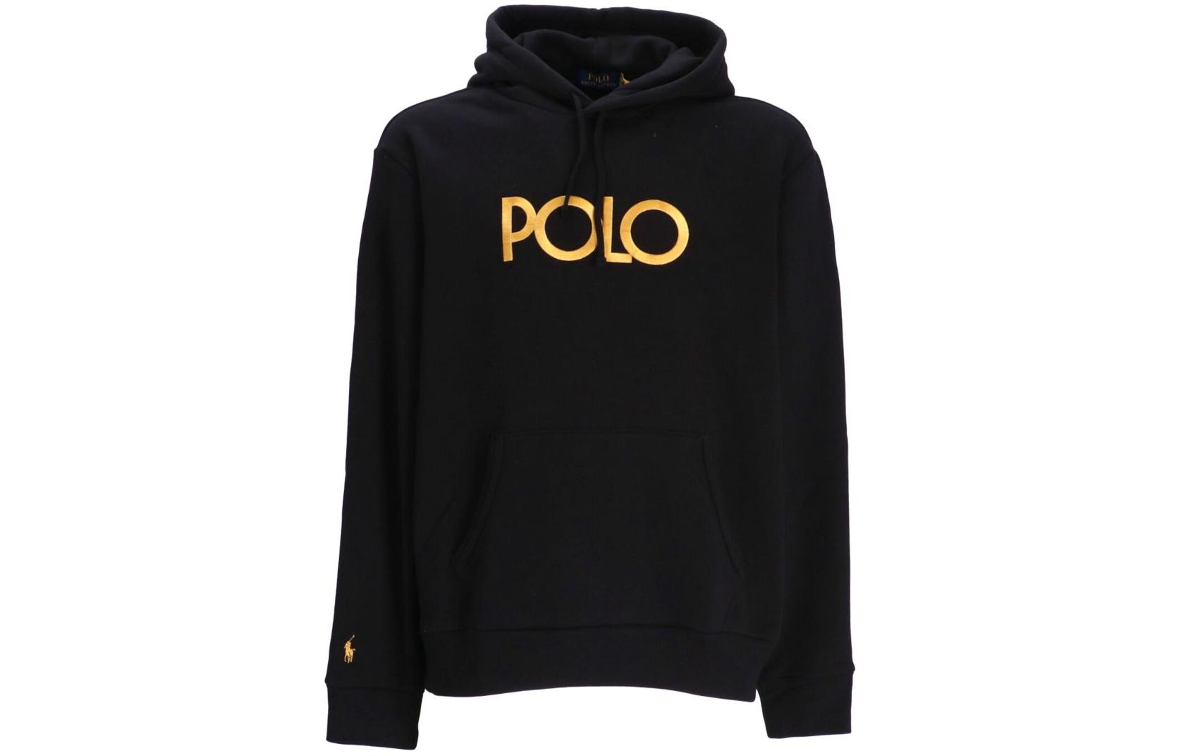 Order Polo Ralph Lauren 黑色连帽卫衣带Logo印花 - 休闲版型. 710920211001