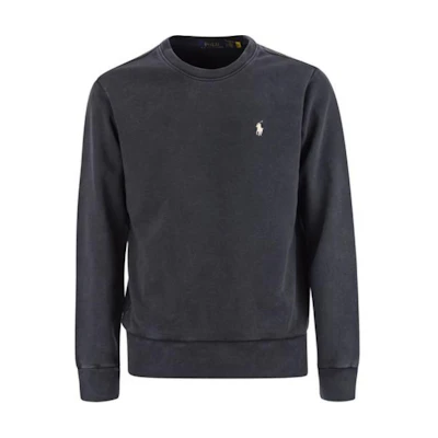 Polo Ralph Lauren Black Logo Embroidered Crewneck Long Sleeve Sweatshirt 710916689-006