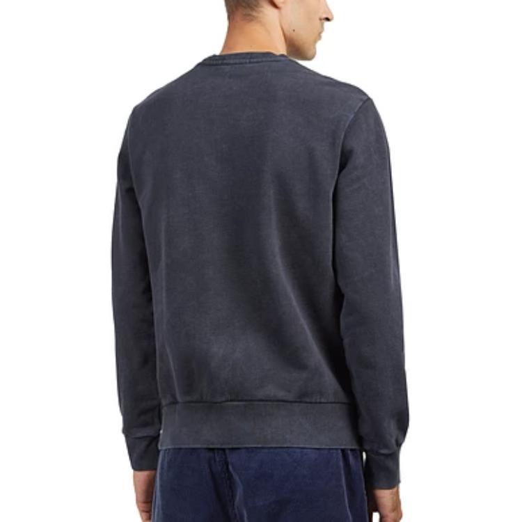 Shop Polo Ralph Lauren 黑色刺绣logo圆领长袖卫衣 710916689-006