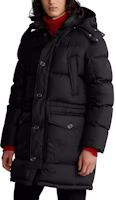 Polo Ralph Lauren Black Mid-Length Down Jacket with Detachable Hood. 710920515-002 Polo Ralph Lauren Black Mid-Length Down Jacket with Detachable Hood. 710920515-002