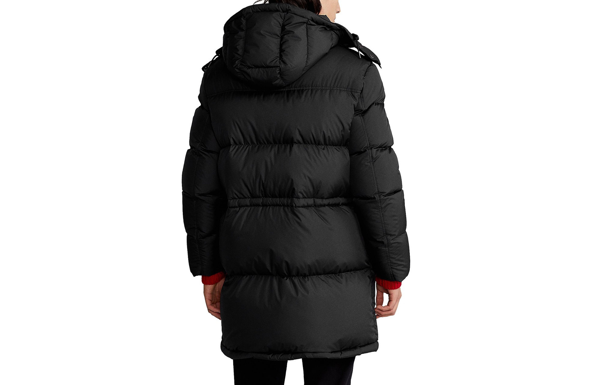 Lookbook Polo Ralph Lauren  Black Mid-Length Down Jacket with Detachable Hood. 710920515-002