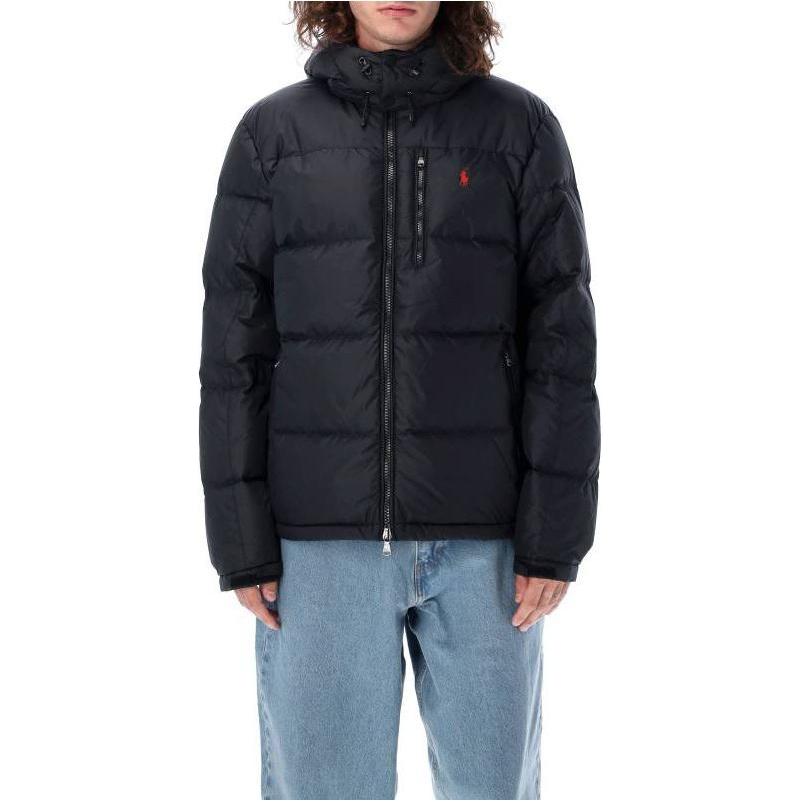 Polo Ralph Lauren  Black Plain Logo Embroidered Zip-Up Hoodie Jacket. 23A710810936N-001