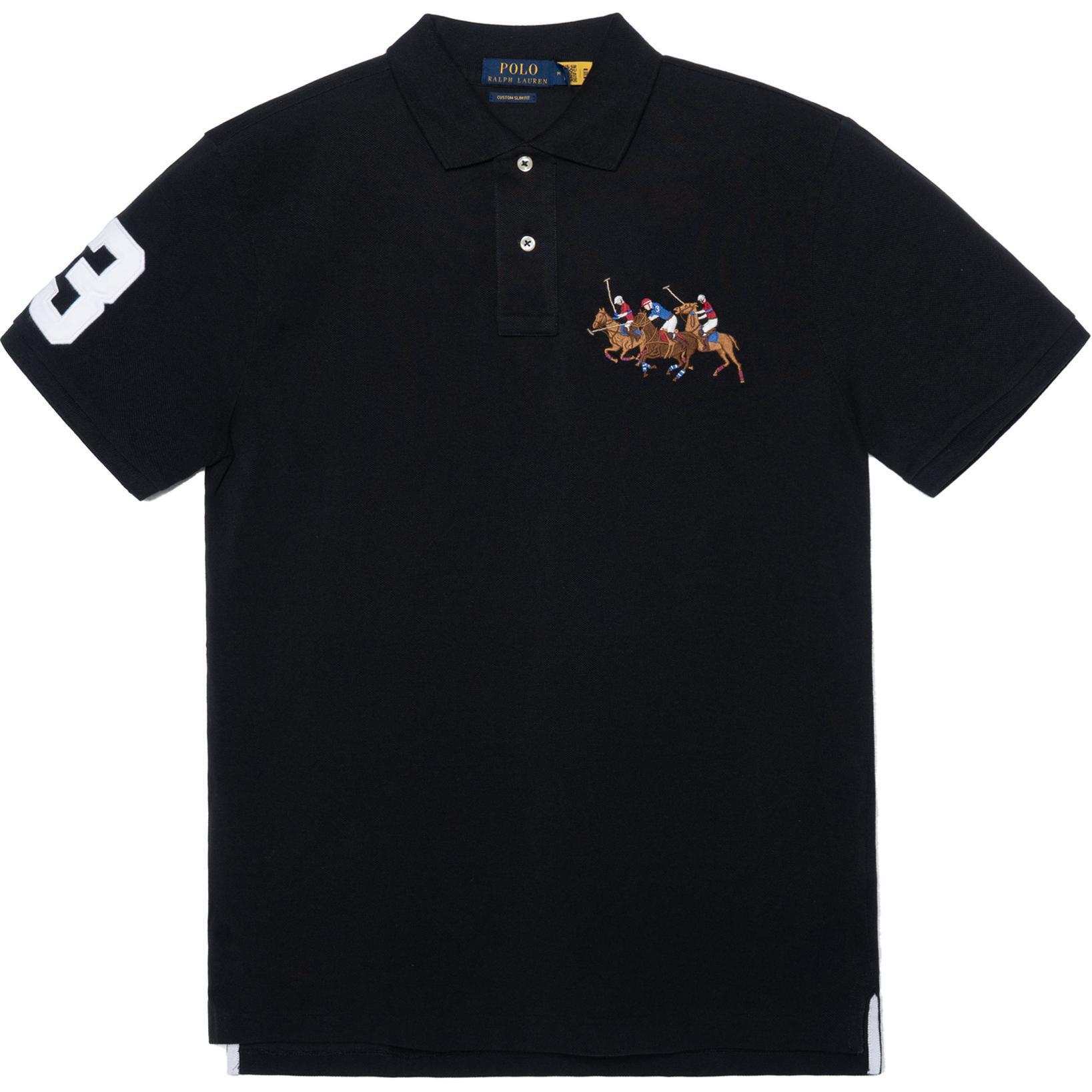 Polo Ralph Lauren  Black Polo Shirt with Embroidered Logo. 710814437-001