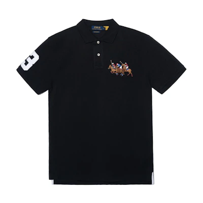 Polo Ralph Lauren Black Polo Shirt with Embroidered Logo. 710814437-001