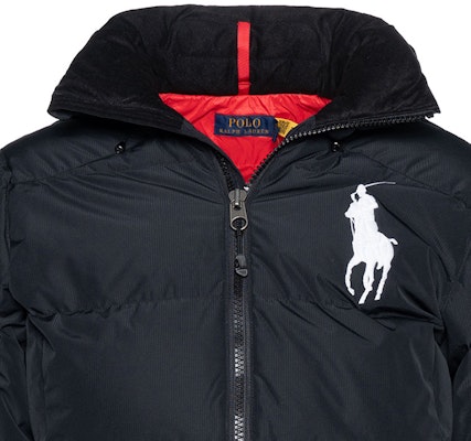 Polo Ralph Lauren 黑色連帽羽絨外套 帶Rider圖案 710716127-001 Sizing Polo Ralph Lauren 黑色連帽羽絨外套 帶Rider圖案 710716127-001