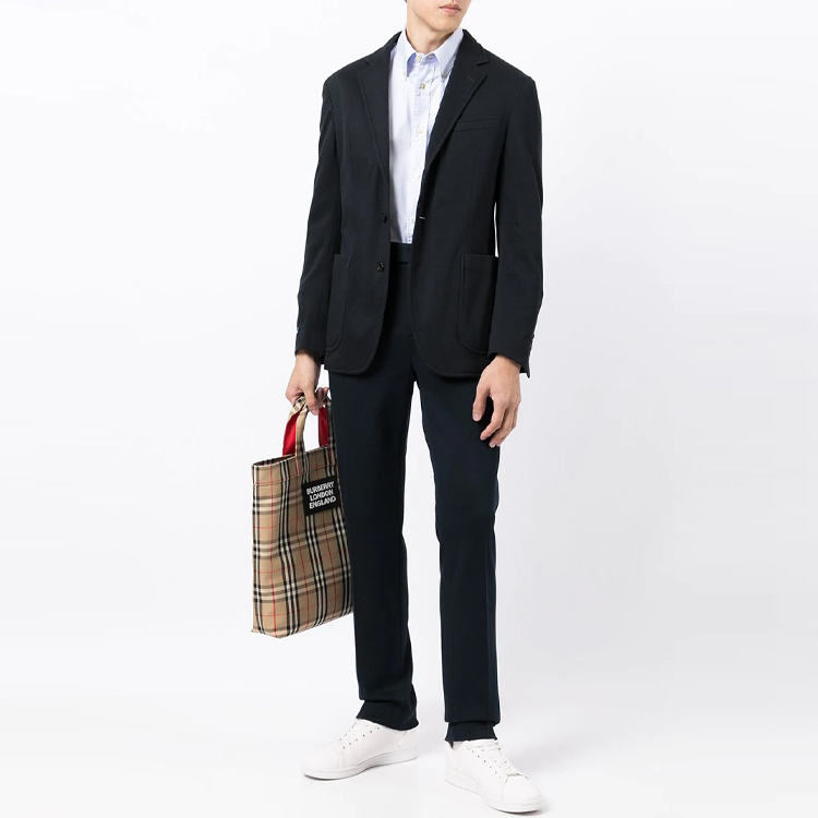 Lookbook Polo Ralph Lauren 黑色單排扣西裝外套附品牌標誌 715783014-003