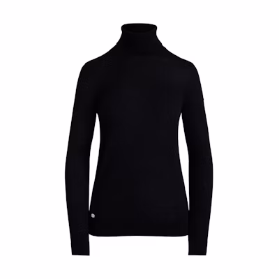 Polo Ralph Lauren Black Slim Fit Turtleneck Knit Pullover Sweater WMLRSWES6820675