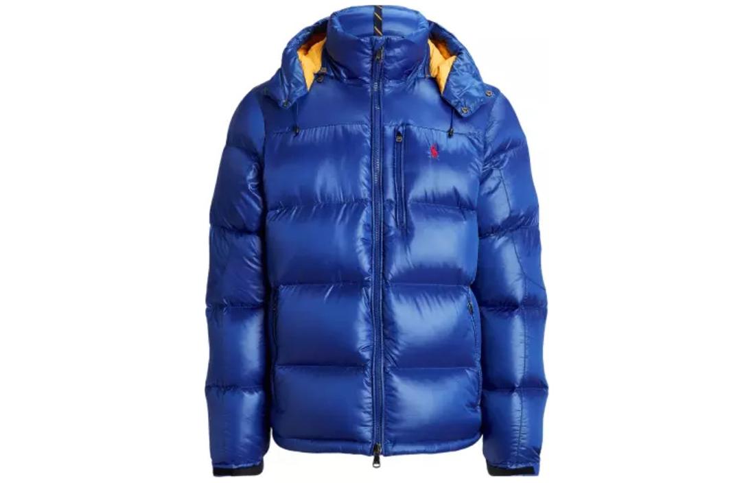 Order Polo Ralph Lauren 蓝色连帽羽绒夹克带标志刺绣. 710889904-003