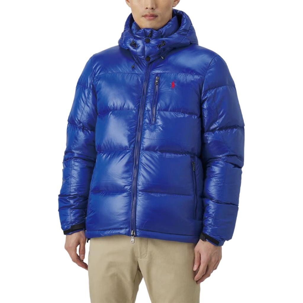 Lookbook Polo Ralph Lauren 蓝色连帽羽绒夹克带标志刺绣. 710889904-003