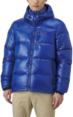 Polo Ralph Lauren 蓝色连帽羽绒夹克带标志刺绣. 710889904-003 Lookbook Polo Ralph Lauren 蓝色连帽羽绒夹克带标志刺绣. 710889904-003