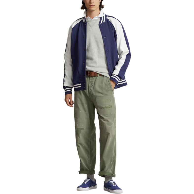 Lookbook Chaqueta Azul Polo Ralph Lauren con Logo y Bordado de Dragón. MNPOKNI16823348-400