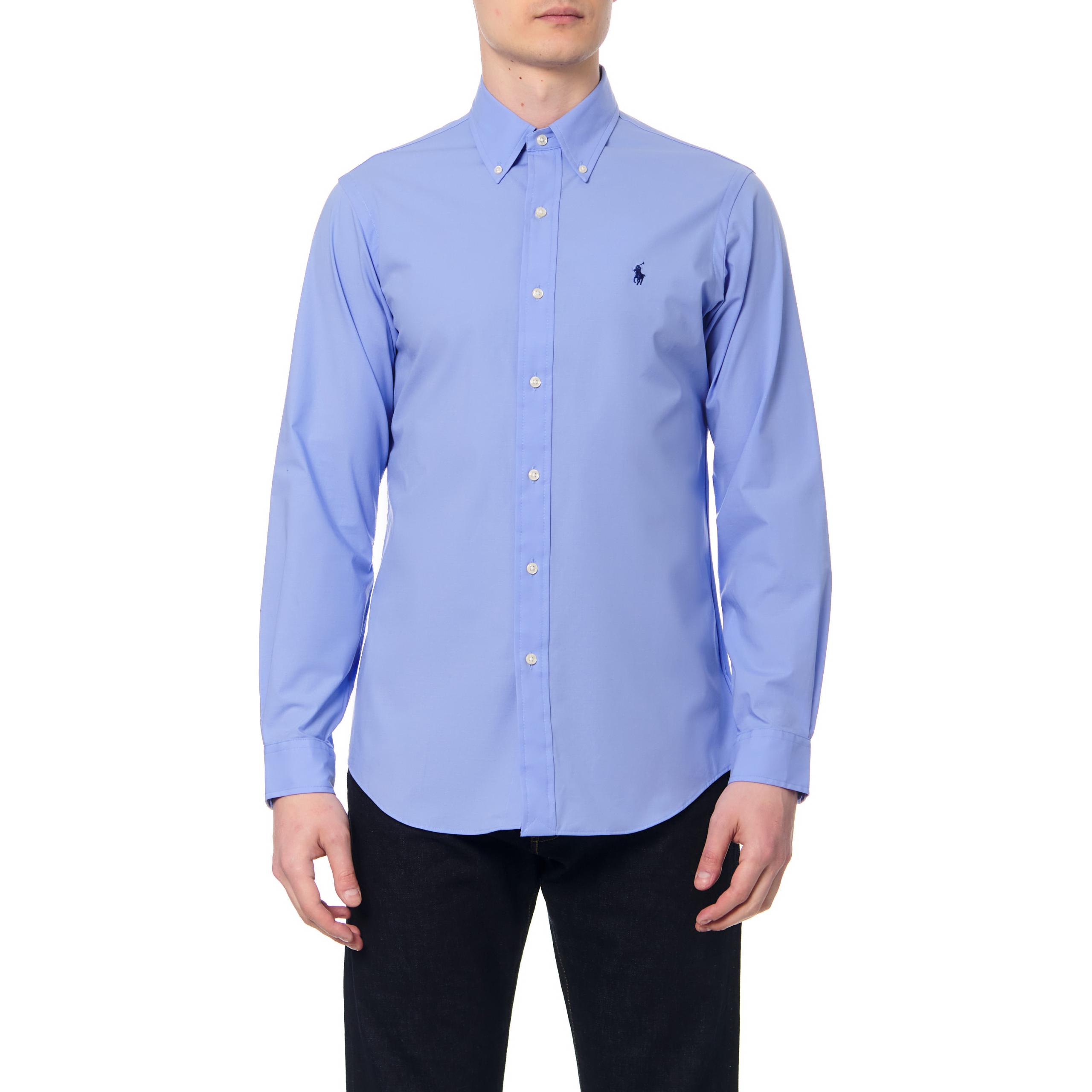 Polo Ralph Lauren  Blue Long-Sleeve Shirt with Animal Embroidery. 710869079-001