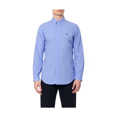 Polo Ralph Lauren Blue Long-Sleeve Shirt with Animal Embroidery. 710869079-001