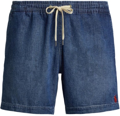 Polo Ralph Lauren 藍色中腰抽繩丹寧短褲馬球標誌設計。 MNPODNM10920079-400 Order Polo Ralph Lauren 藍色中腰抽繩丹寧短褲馬球標誌設計。 MNPODNM10920079-400