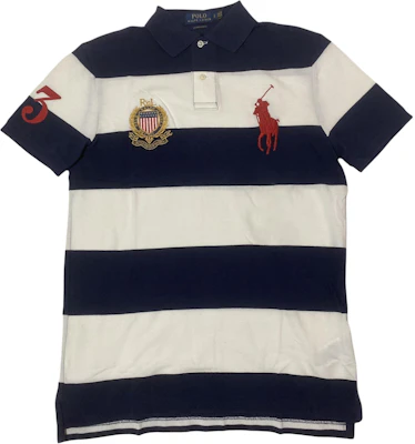 Polo Ralph Lauren Kaos Biru Garis-Garis Lengan Pendek Bahan Katun. 710804822-001 Buy Polo Ralph Lauren Kaos Biru Garis-Garis Lengan Pendek Bahan Katun. 710804822-001