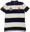 Order Polo Ralph Lauren Kaos Biru Garis-Garis Lengan Pendek Bahan Katun. 710804822-001