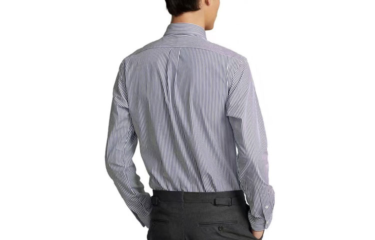 Lookbook Polo Ralph Lauren  Blue Striped Logo Embroidered Long Sleeve Shirt. 710811434-011