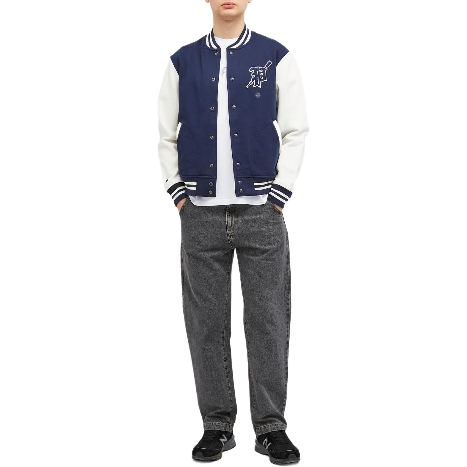 Lookbook 拉夫劳伦蓝条纹单排扣休闲夹克。 710917913-002