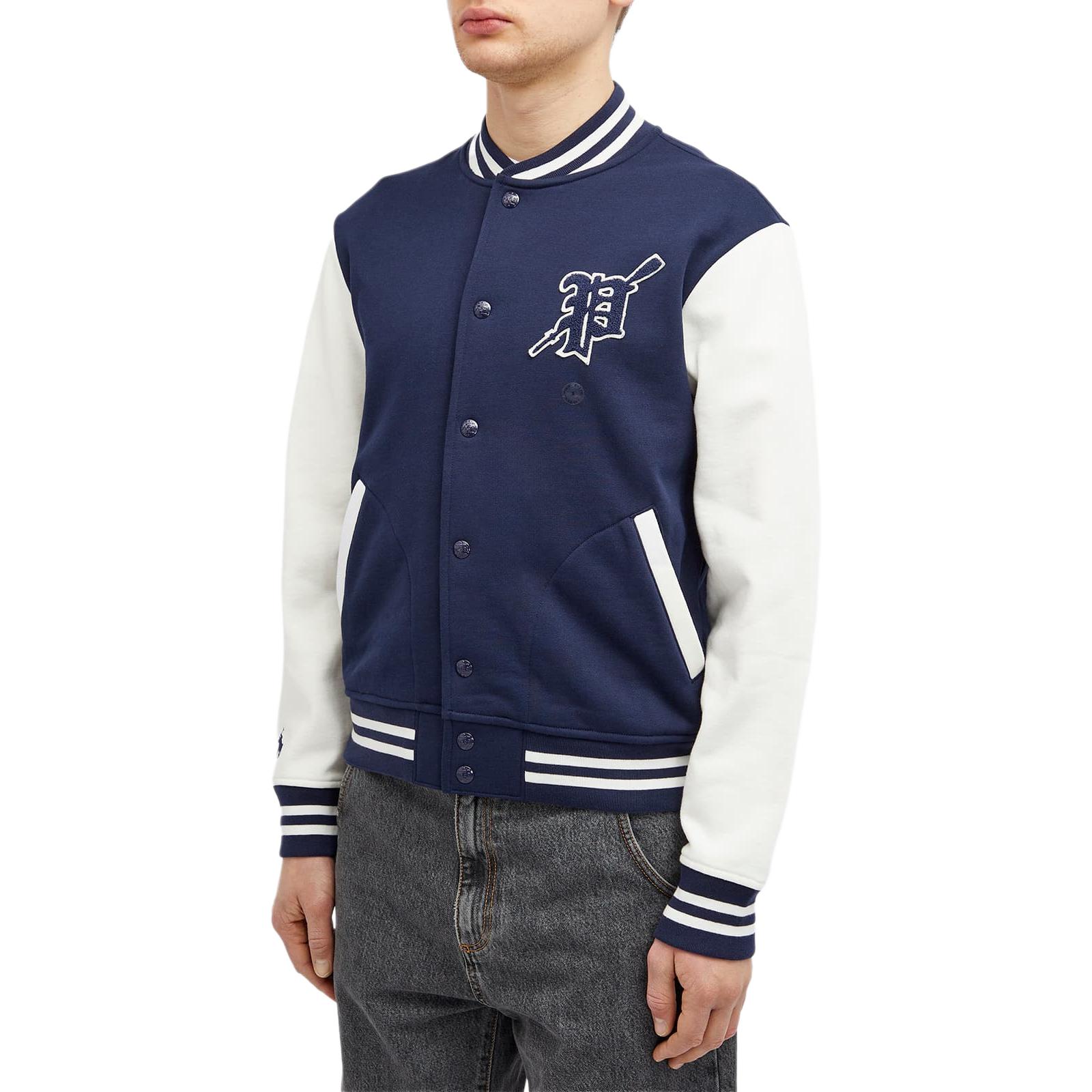 Purchase 拉夫劳伦蓝条纹单排扣休闲夹克。 710917913-002