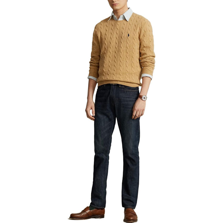 Polo Ralph Lauren  Brown Crewneck Sweater with Embroidered Pony Logo. 71087676232-009 圖 4