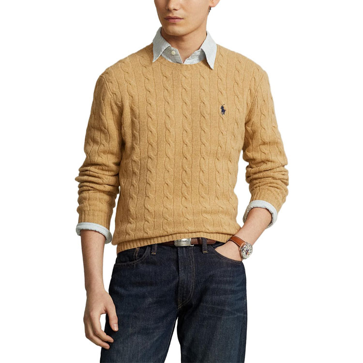 Polo Ralph Lauren  Brown Crewneck Sweater with Embroidered Pony Logo. 71087676232-009 圖 5