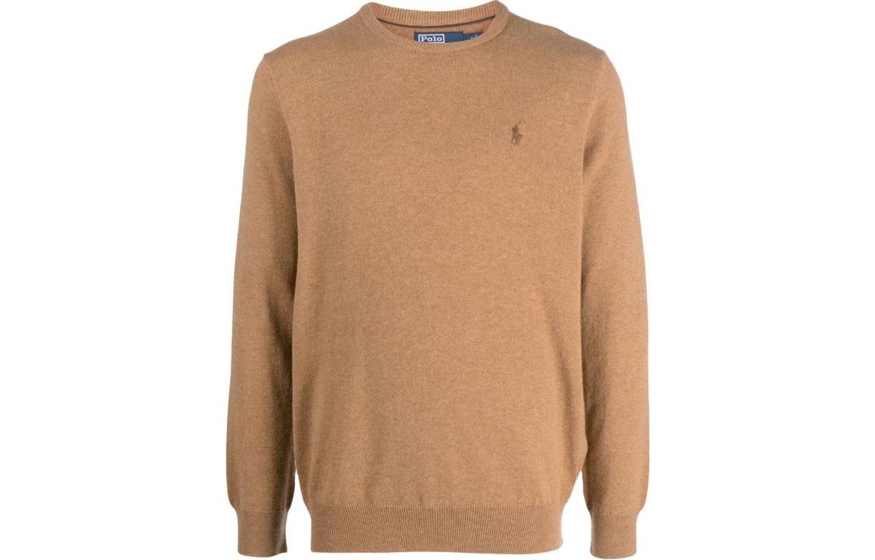Polo Ralph Lauren  Brown Embroidered Knit Crewneck Sweater. 710876714012-200 圖 2